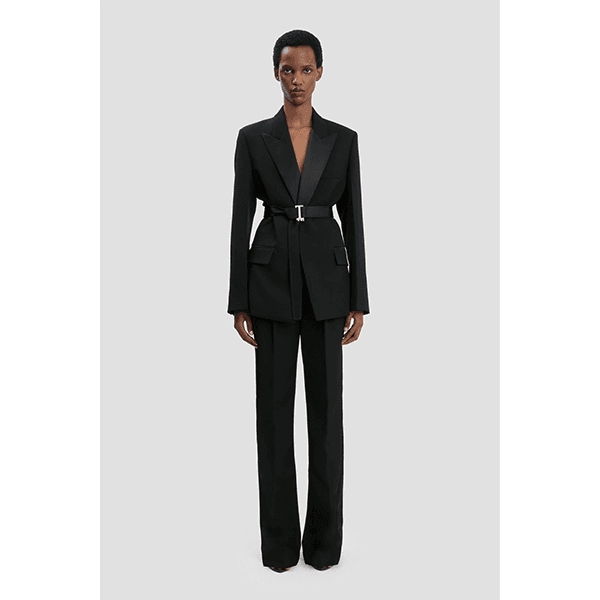 Victoria Beckham Belted Tailored Jacket Black