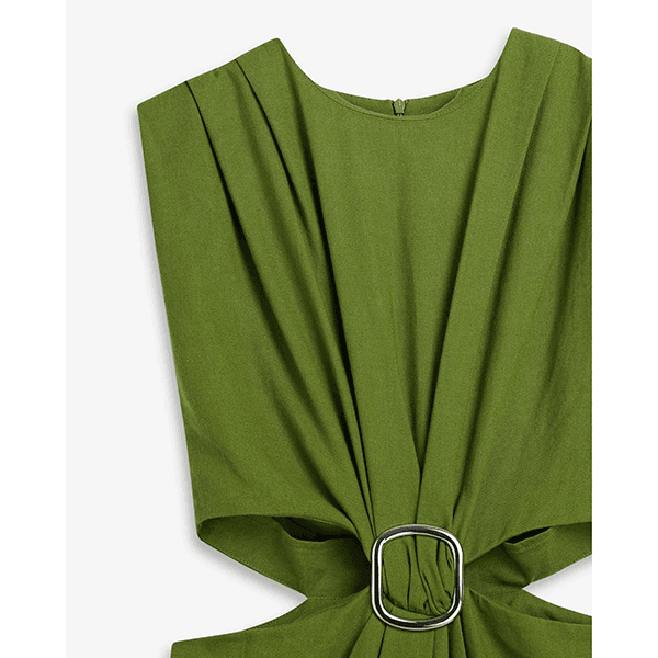 Iben Riviera Dress Leaf Green