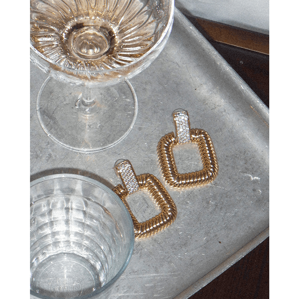 Self-Portrait Gold Knocker Earrings 