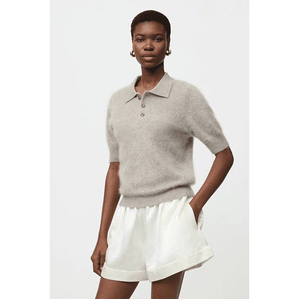 Soft Goat Brushed Pique Greige