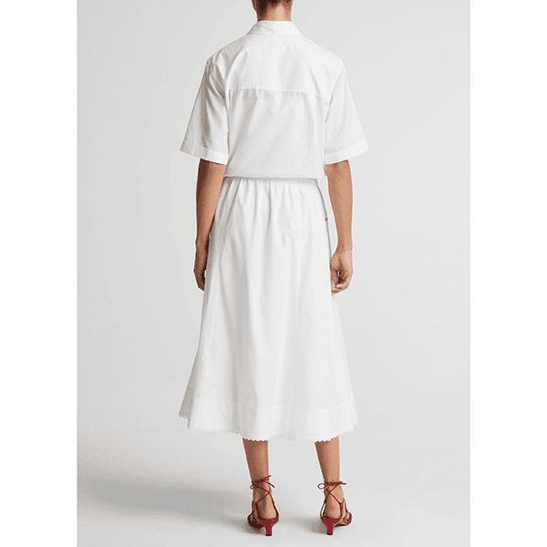 Vince Scallop Detail S/S Shirt Optic White