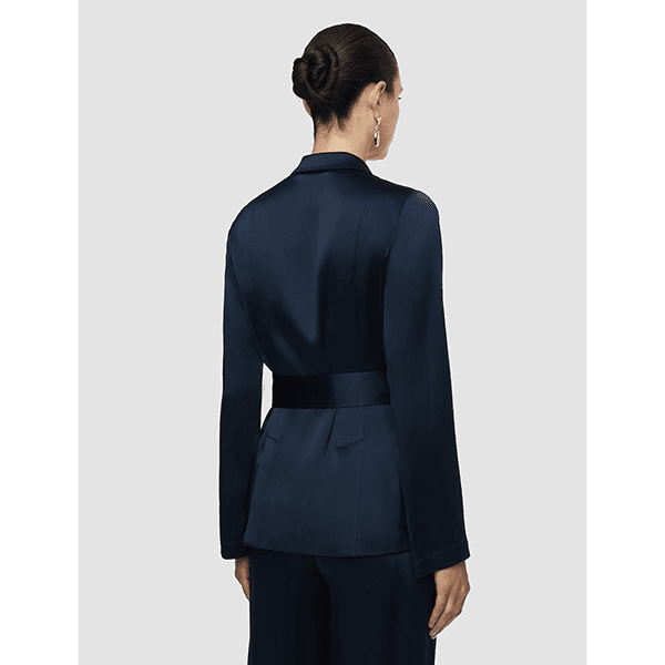 JOSEPH Archer Jacket Silk Satin Indigo