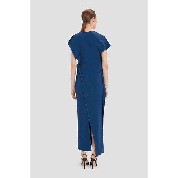 Victoria Beckham Victoria Midi Dress Dark Ocean