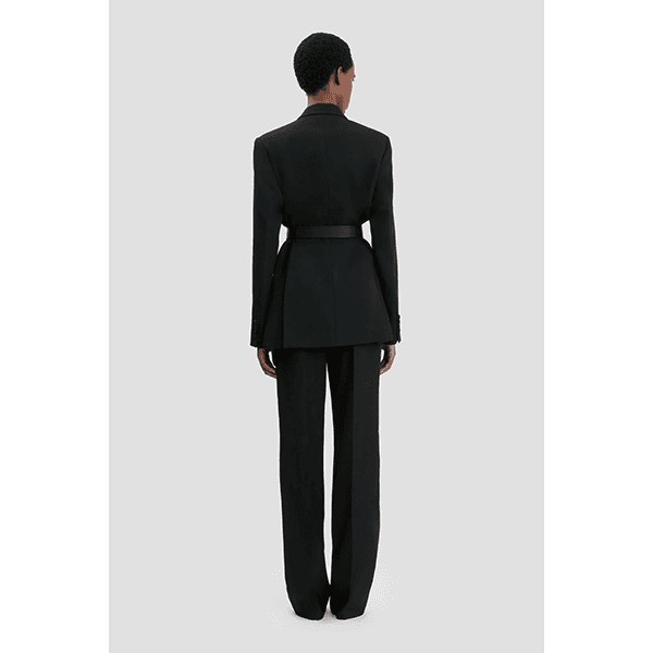 Victoria Beckham Belted Tailored Jacket Black