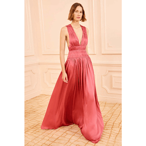 Hovedbilde Ulla Johnson Tasneem Deep V-Neck Gown Coral