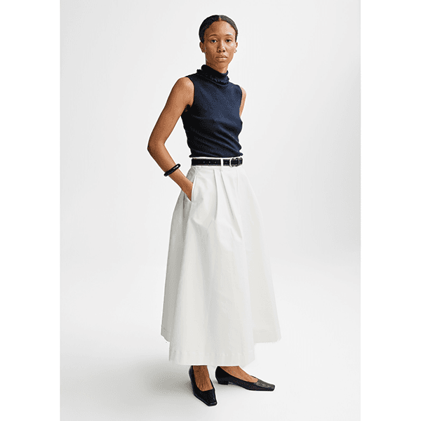 Christian Aks Anna Cotton Skirt White
