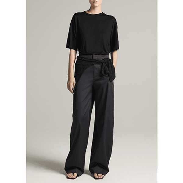 Vince Relaxed S/S Crew Modal Black