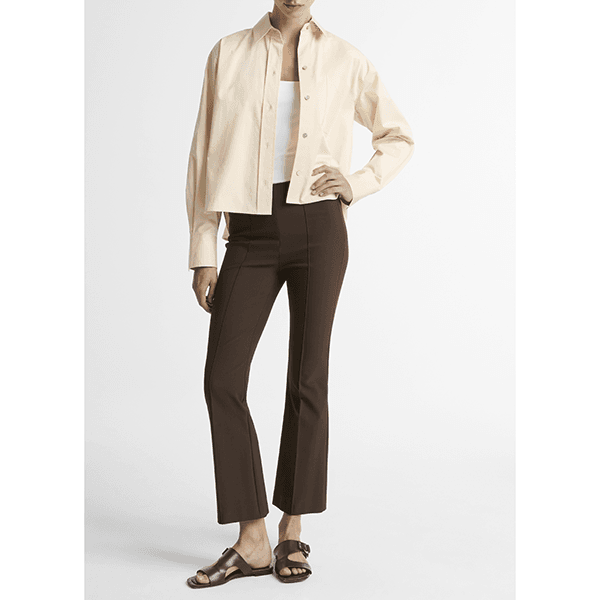 Vince Cropped Shirt Ecru