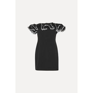 Hovedbilde ROTATE Crepe Mini Ruffle Dress Black