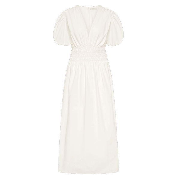 Faithfull Grace Midi Dress White