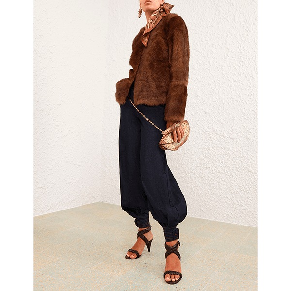 Hypnotic Tip Shearling Jacket Toffee