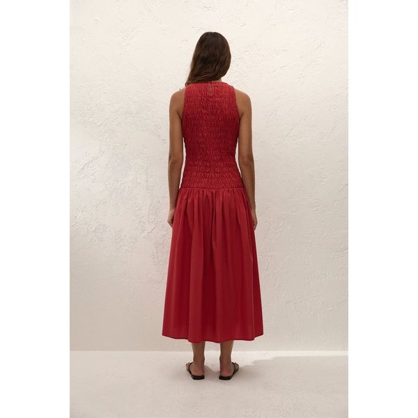 Faithfull Sanchia Midi Dress Chilli