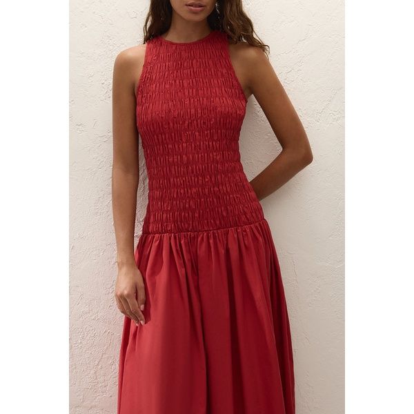 Faithfull Sanchia Midi Dress Chilli