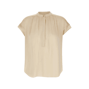 Hovedbilde Vince Gathered Nk Cap Slv Blouse Creme