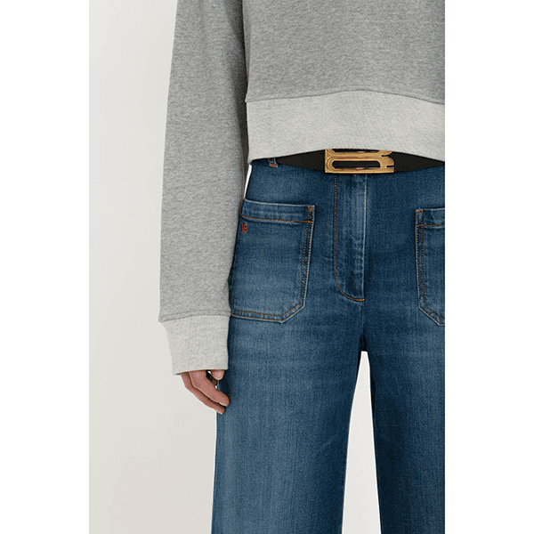 Victoria Beckham Constance Sweatshirt Grey Marl