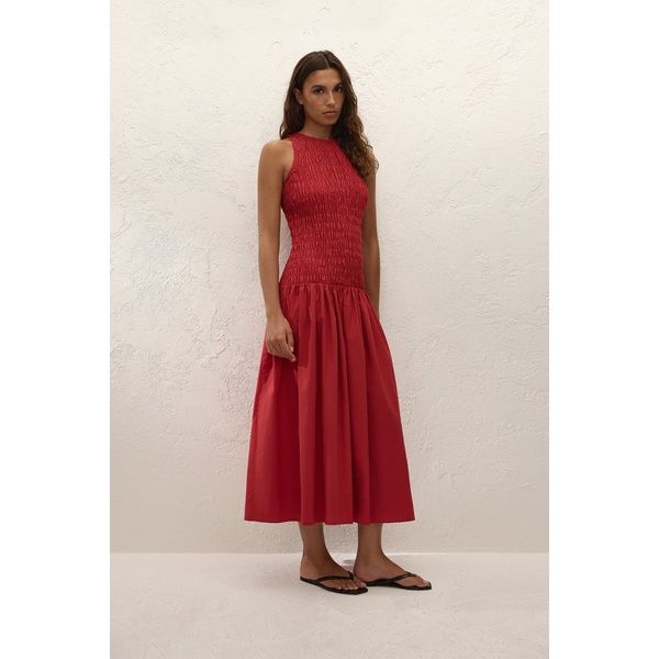 Faithfull Sanchia Midi Dress Chilli