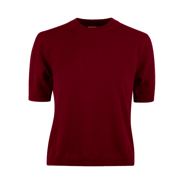 Stenströms Janet Short Sleeve Knit Dark Red