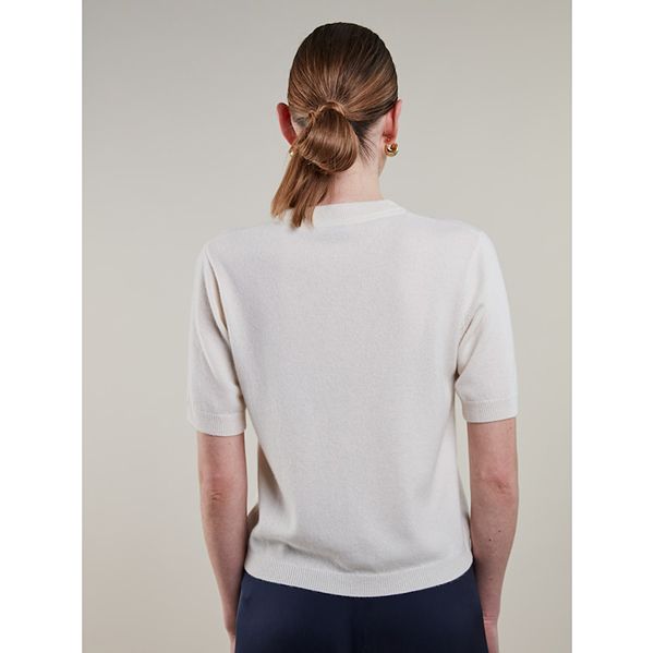 Stenströms Janet Short Sleeve Knit Offwhite