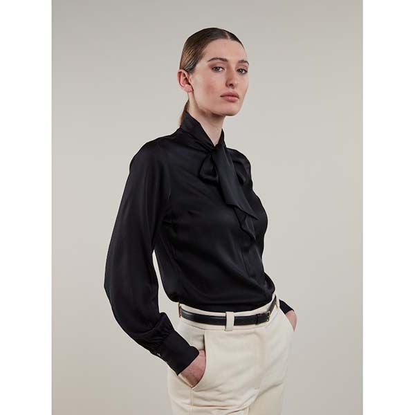 Stenströms Selma Bowtie Blouse Black