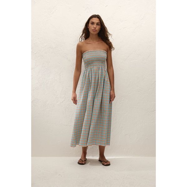 Faithfull Jamie Midi Dress Sofia Check